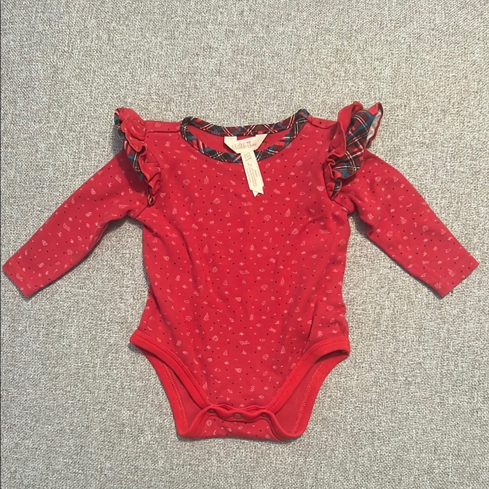 Matilda Jane Red Polka Dot Ruffle Bodysuit